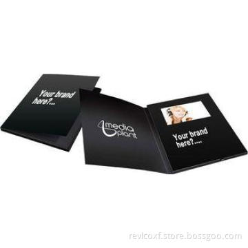 Promotion Christmas 4.3 inch lcd video greeting card with r